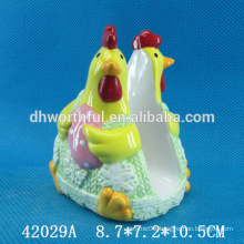 Popular easter gift ceramic napkin holder in cock shape